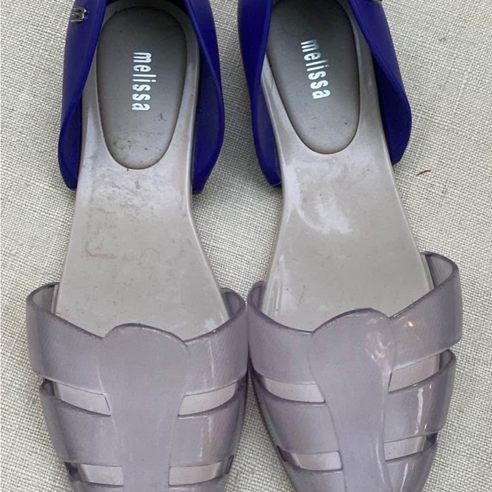 Melissa Women's Purple and Gray Jelly Flats